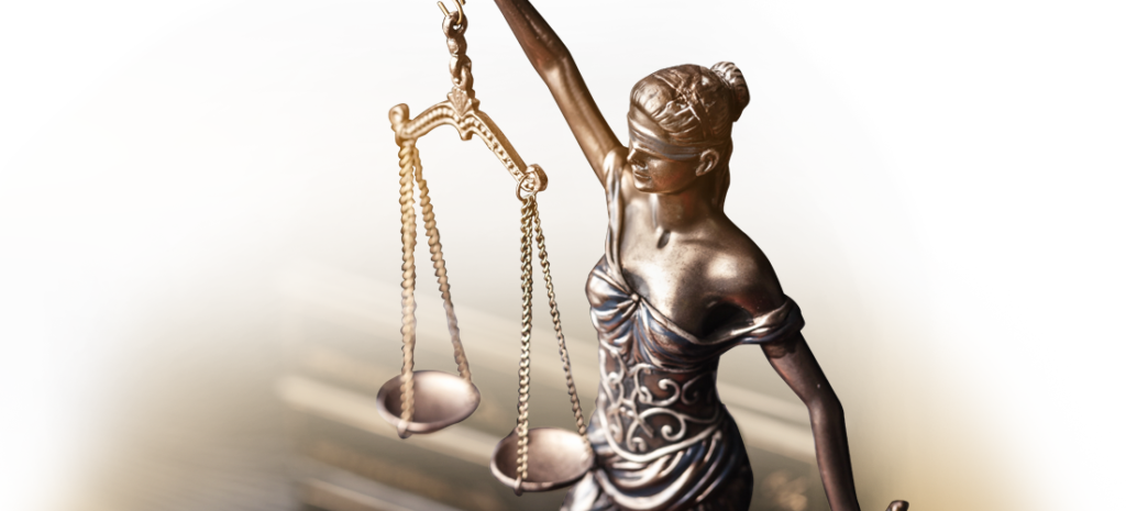 Statue of Lady Justice holding scales